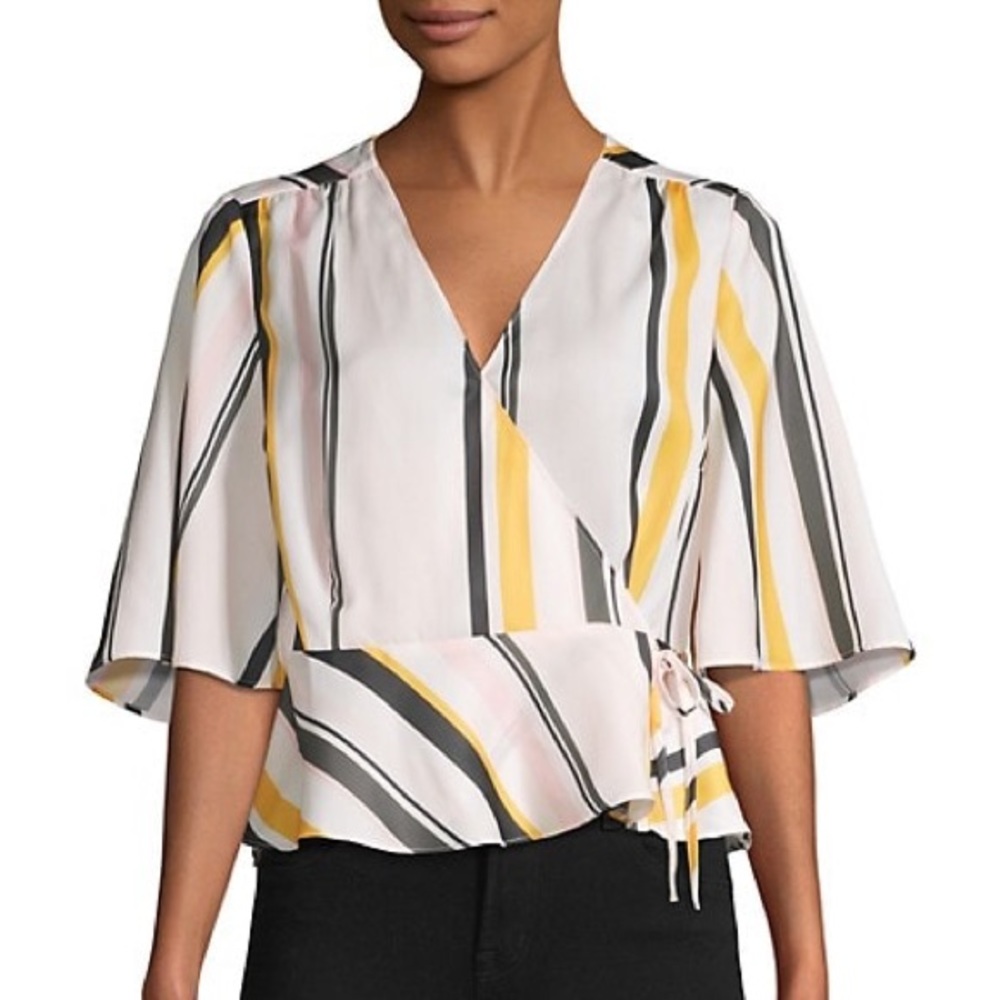 Stripe Kimono Wrap Top